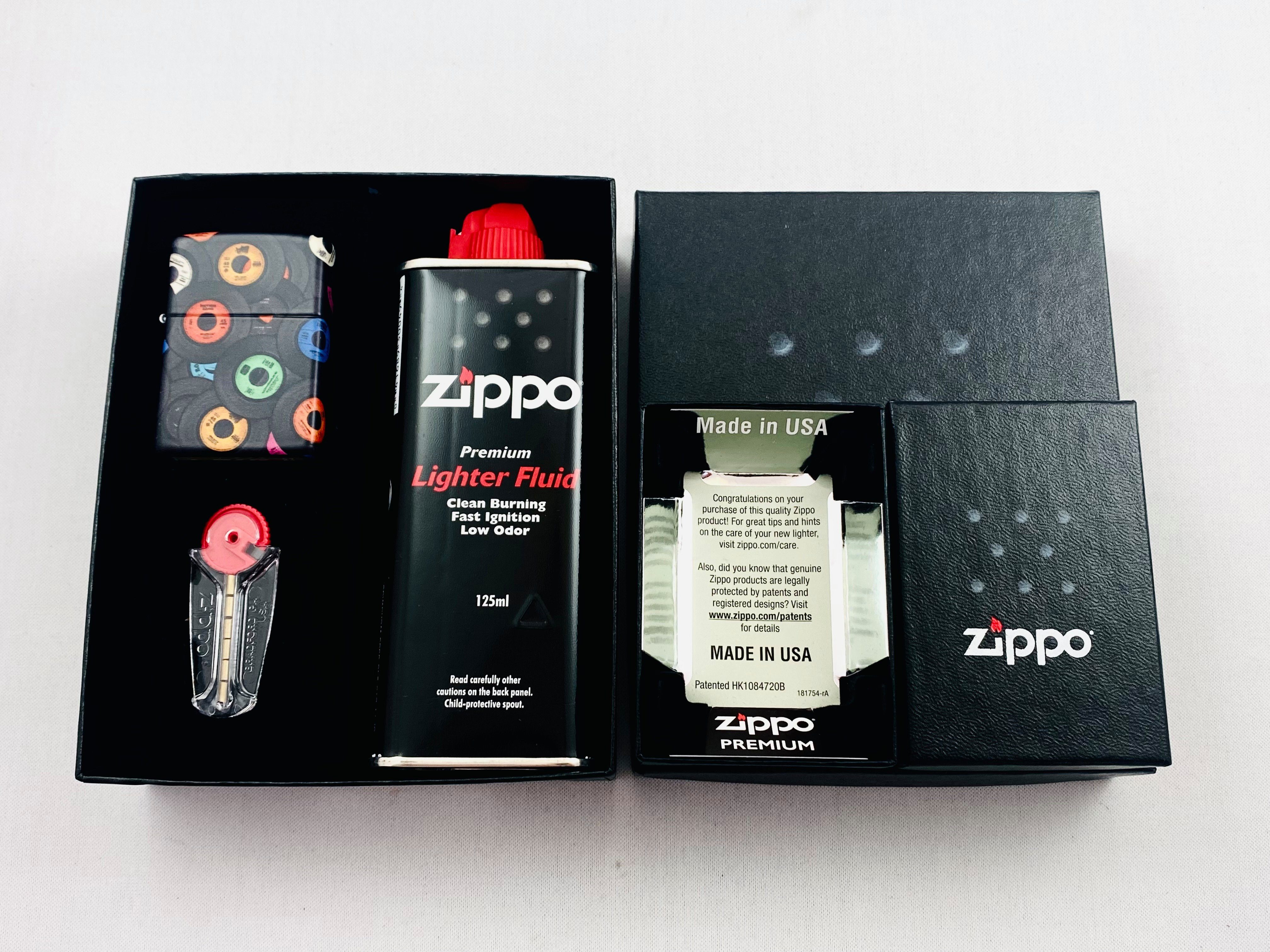 Feuerzeug Zippo 540° Schallplatte Vinyl Vintage Geschenkset Sturmfeuerzeug