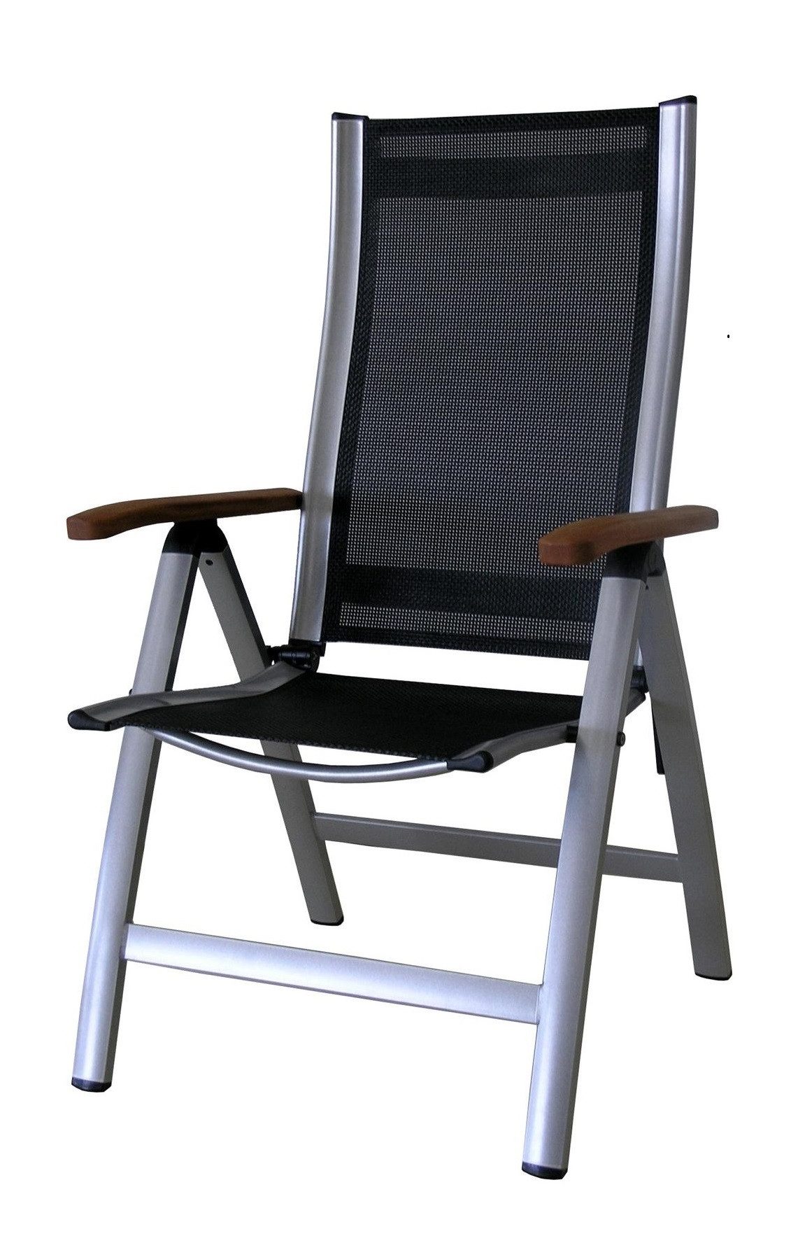 Sun Garden Gartenstuhl Klappsessel ASS Comfort S006-M17 silber-schwarz Klappstuhl Sun Garden