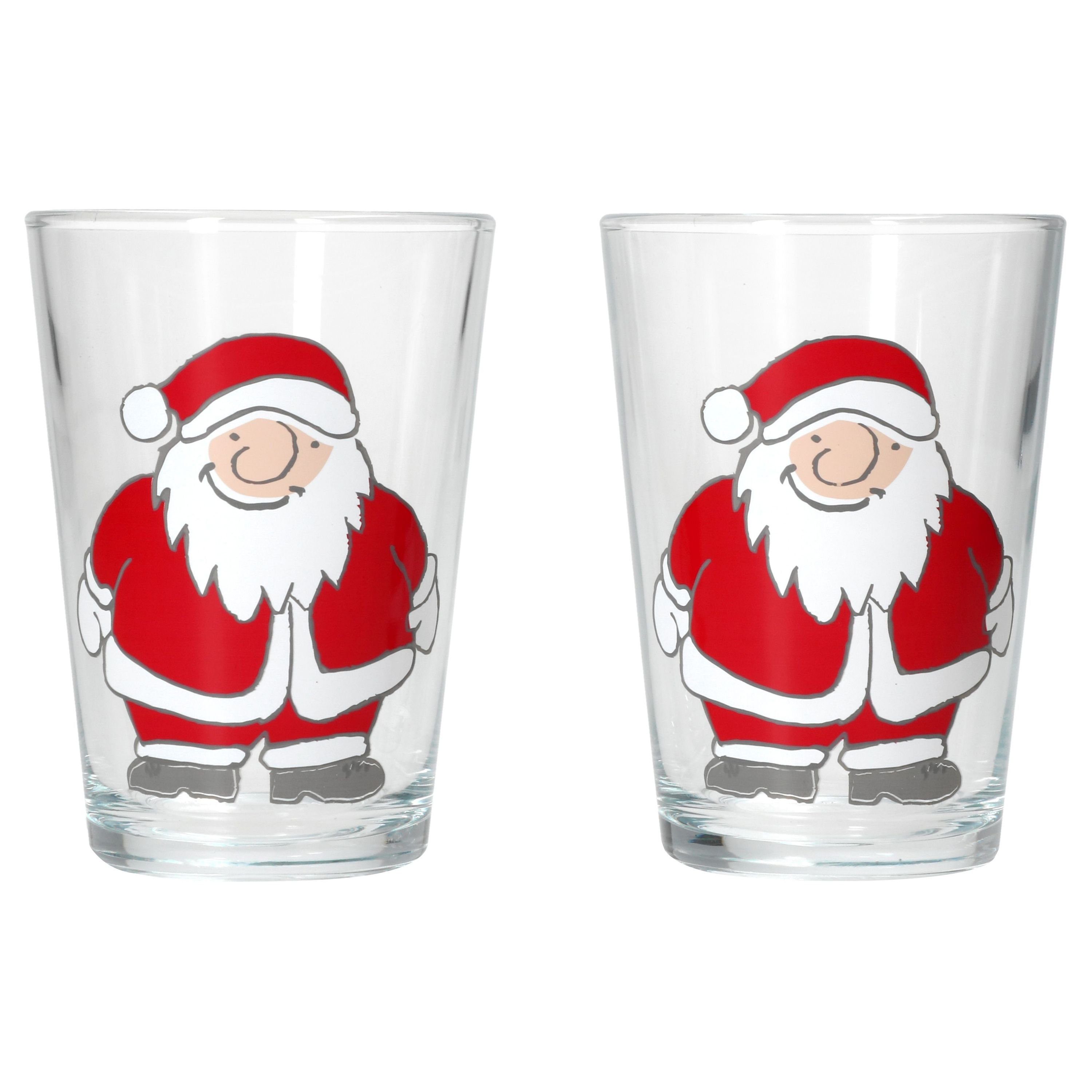Tee-Glas, 2x Glühwein-Gläser & H11cm Breker Glas Santa Ritzenhoff Glas Ritzenhoff 240ml Winter