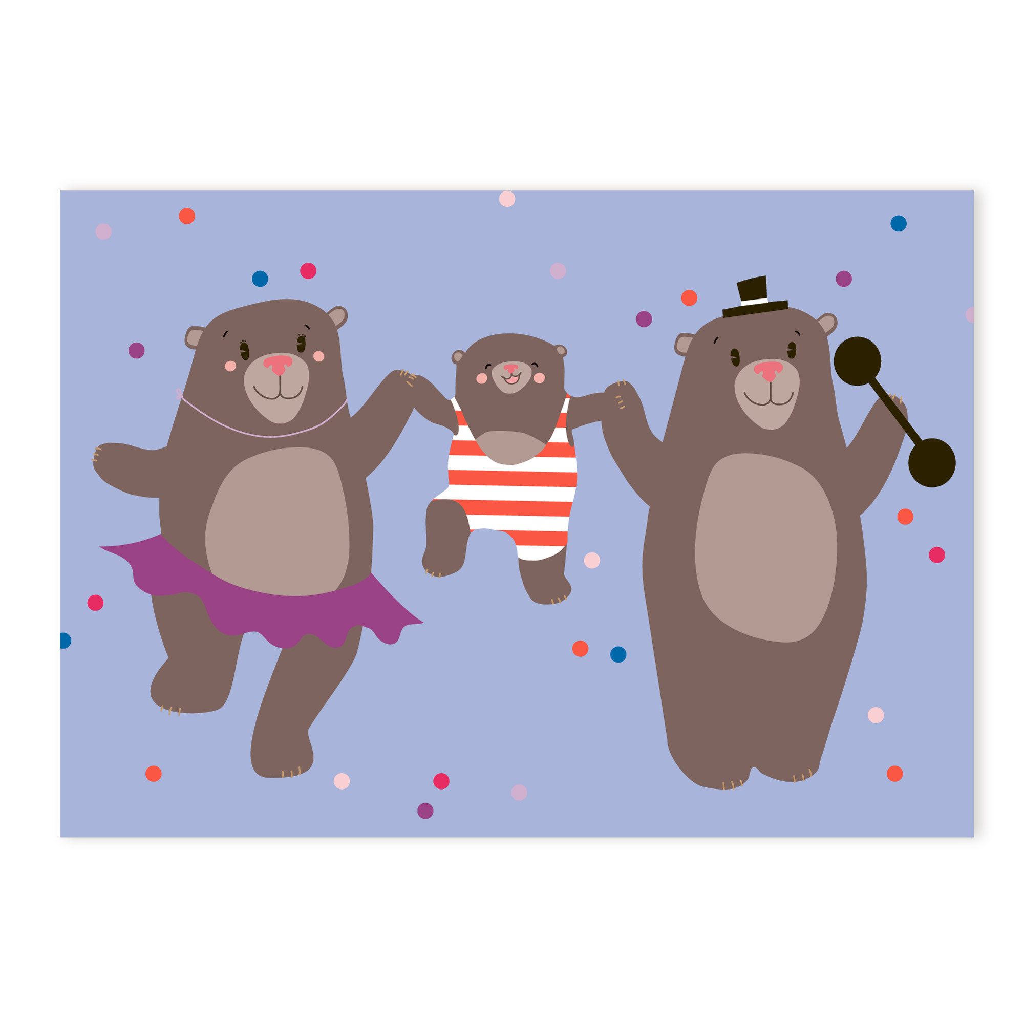 Postkarte Postkarte Bärenfamilie