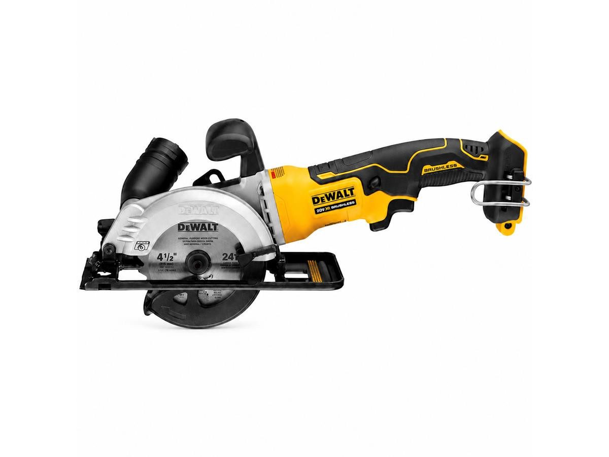 DeWalt Handkreissäge Akku 18 Volt, kompakt, ohne Akku und Ladegerät, 1400 W Motorleistung, Sägeblatt-Ø: 115 mm
