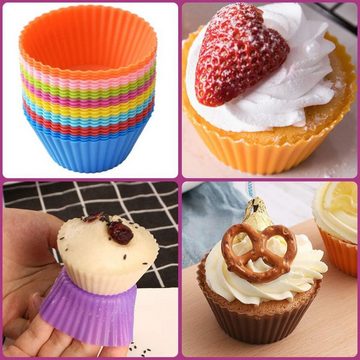 Rnemitery Muffinform 48 Stück Papier-Muffinförmchen- 8 Farben Backförmchen Cupcake-Hüllen