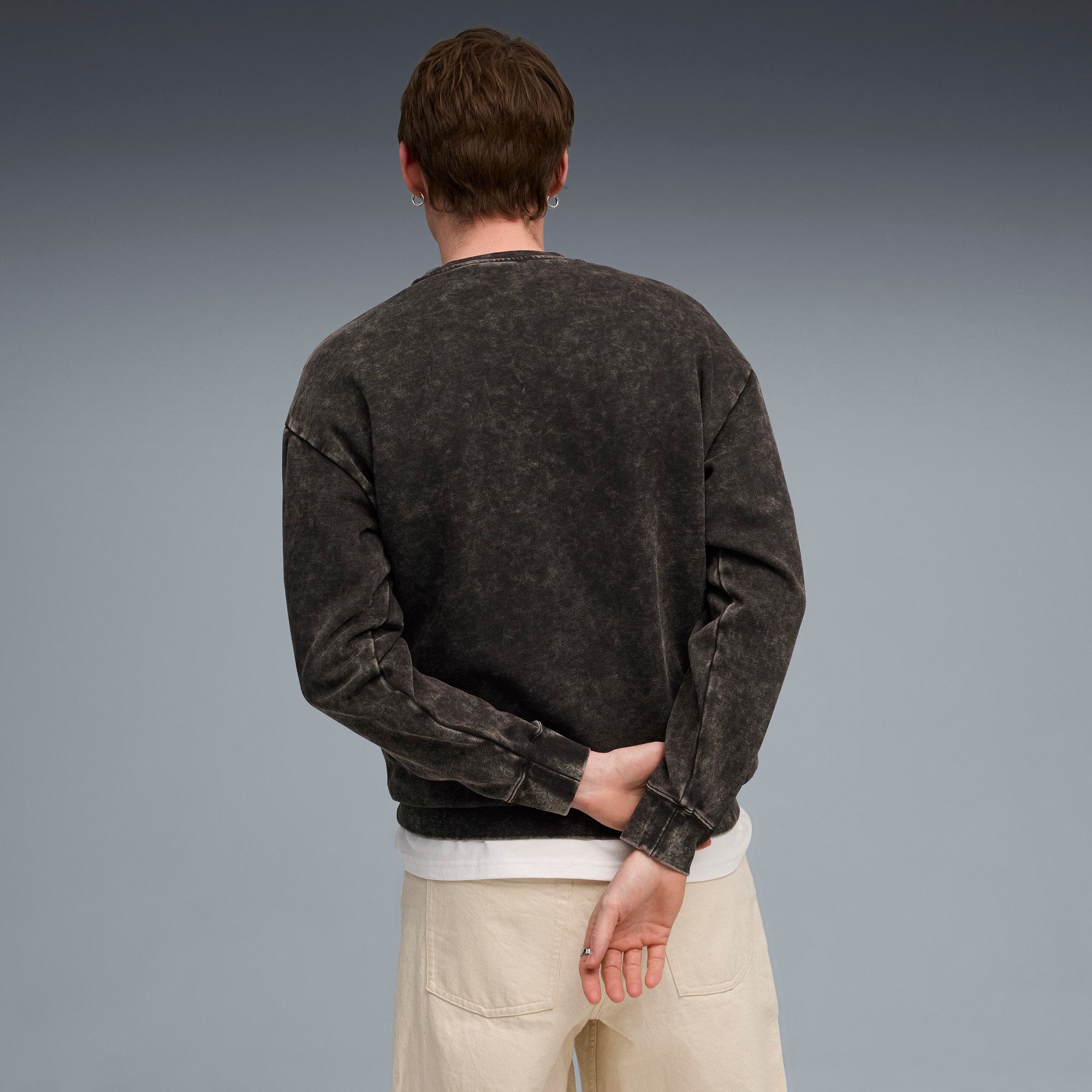 PUMA Langarmshirt ESS ELEVATED RELAXED WASH CREW FL günstig online kaufen