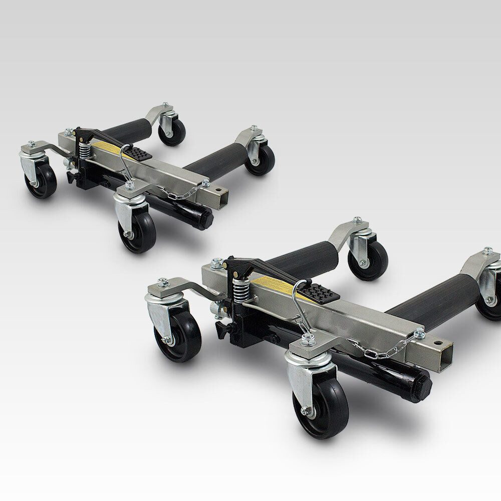 Bituxx Rangierwagenheber 2 Rangierhilfen inkl. Wagenheber Silber, 2er Set, 2-tlg., MS-15320