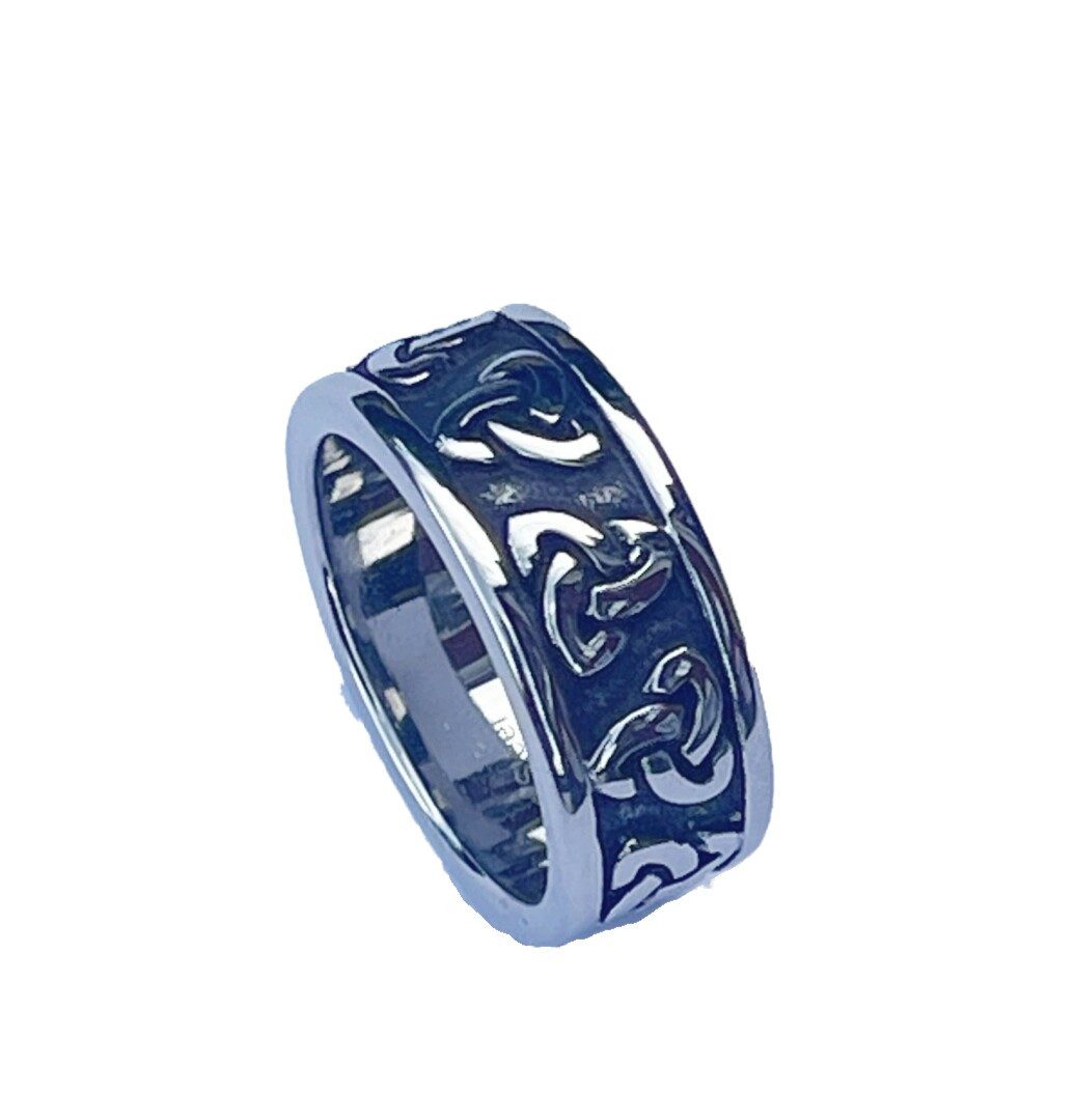 Westernlifestyle Fingerring Ring Fingerring Bandring Edelstahl Keltischer Knoten Biker Rocker