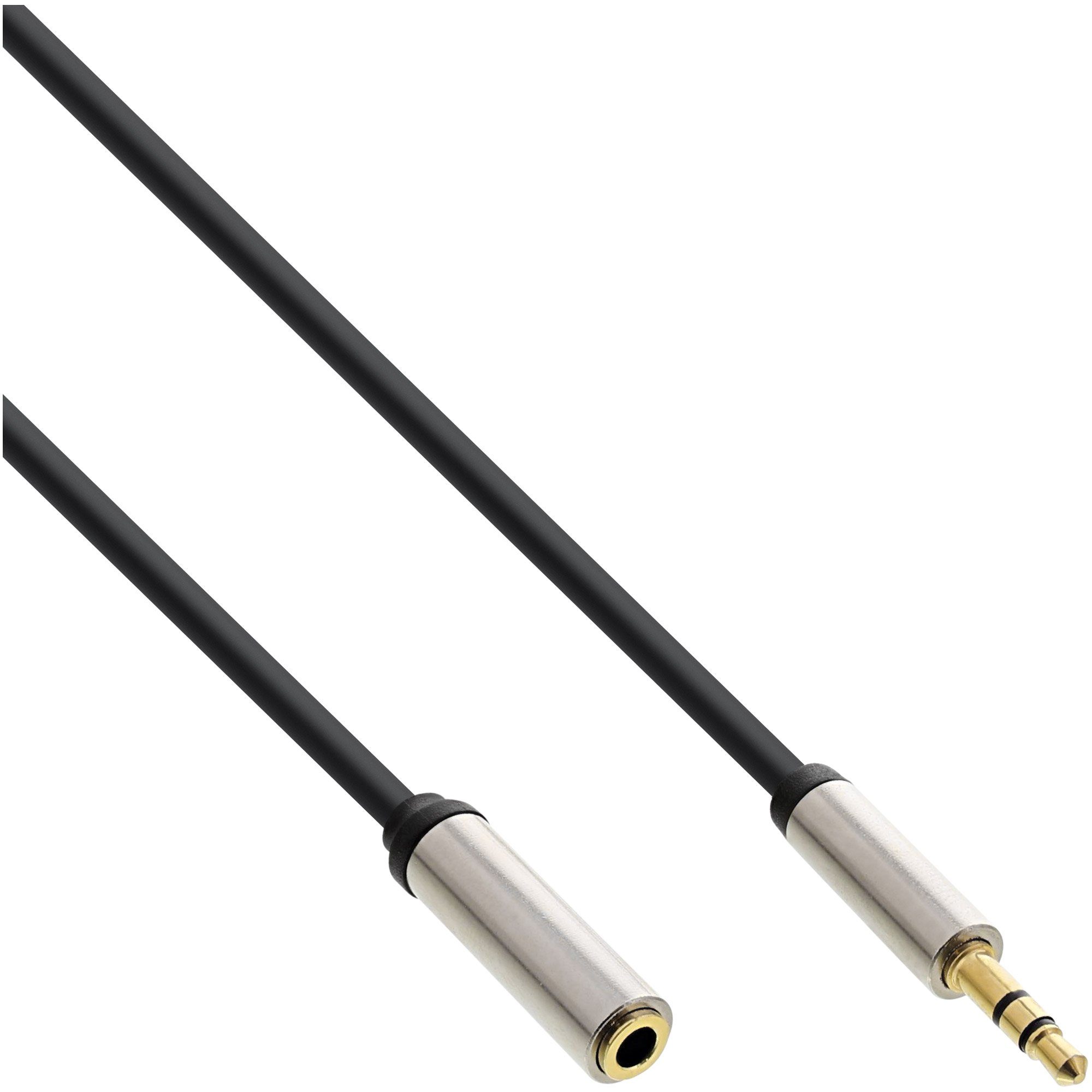 InLine® Slim Audio Kabel Klinke 3,5mm ST/BU, Stereo, 10m Audio-Kabel