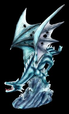 Figuren Shop GmbH Fantasy-Figur Drachen Figur - Großer Wasserdrache - Fantasy Dekofigur Dekoration