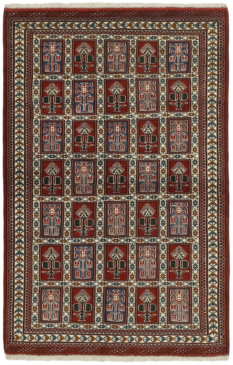 Orientteppich Turkaman 136x203 Handgeknüpfter Orientteppich / Perserteppich, Nain Trading, rechteckig, Höhe: 6 mm