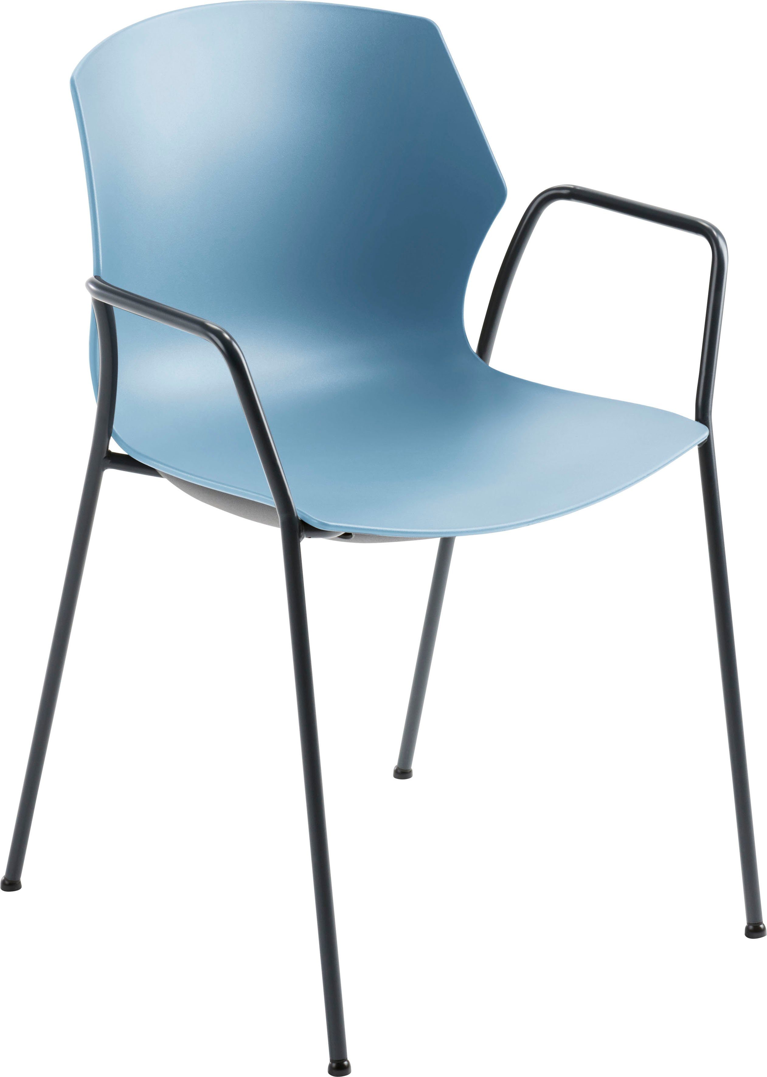 Mayer Sitzmöbel Besucherstuhl 2510, stapelbar bis 6 Stück Graublau | Graublau