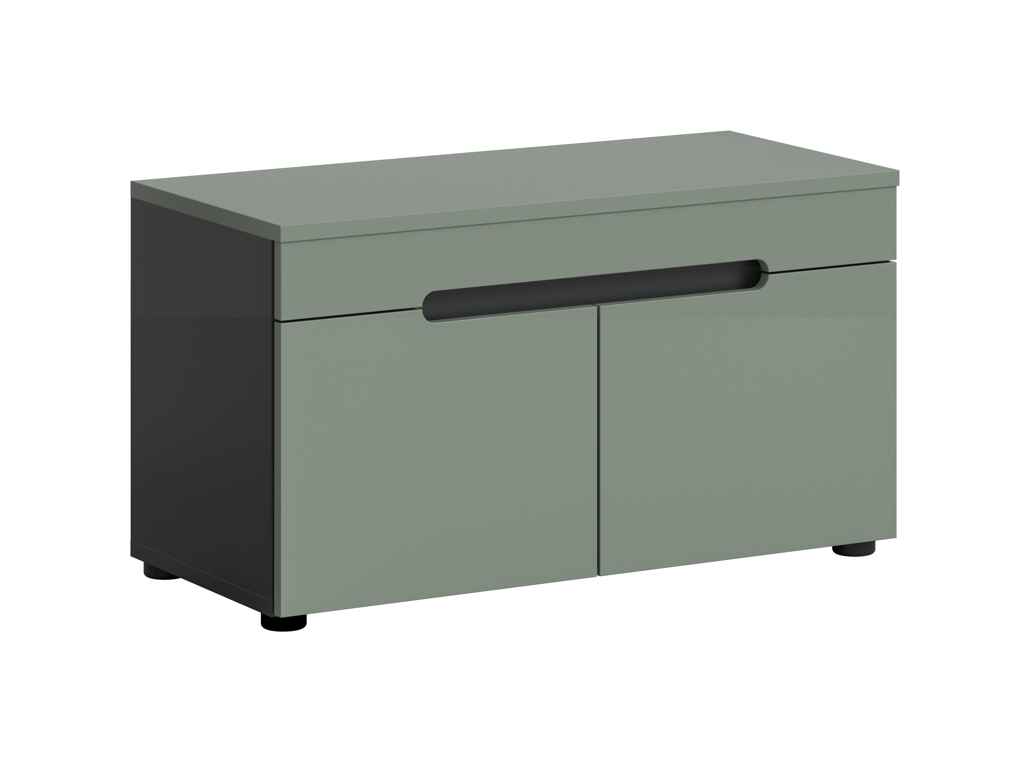 furnling Sitzbank Flurbank Cano (1-St), 2 Türen, 2 Fächer, Sitzfläche, Garderobenmöbel, Flurmöbel, Höhe 45 cm