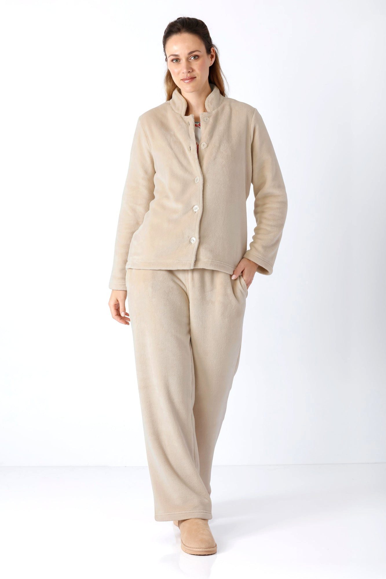 Hajo Hausanzug Damen Teddy-Fleece Anzug