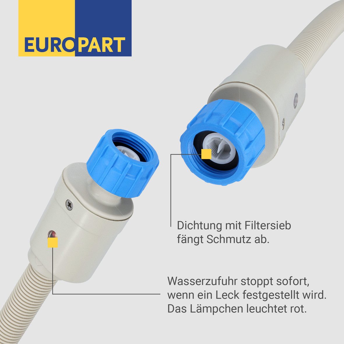 easyPART Zulaufschlauch wie EUROPART 10071945 EUROPART 10071945, Zubehör für Waschmaschinen, Waschmaschine