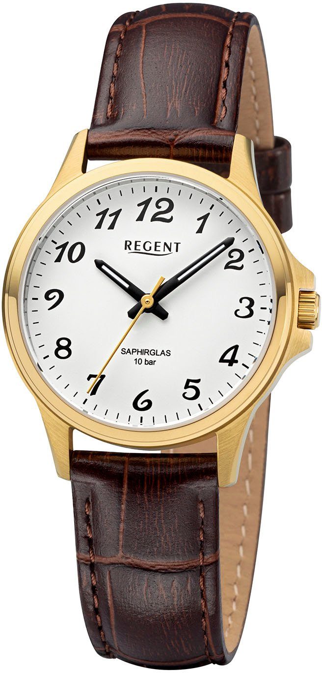 Regent Quarzuhr F1458 -20496GP, Armbanduhr, Damenuhr, günstig online kaufen