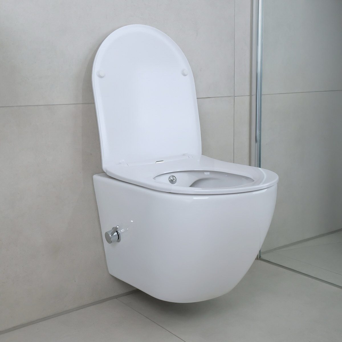 GEBERIT Tiefspül-WC GEBERIT-AL55800-SET, Spülrandloses Wand Hänge WC Set Taharet Toilette Randlos