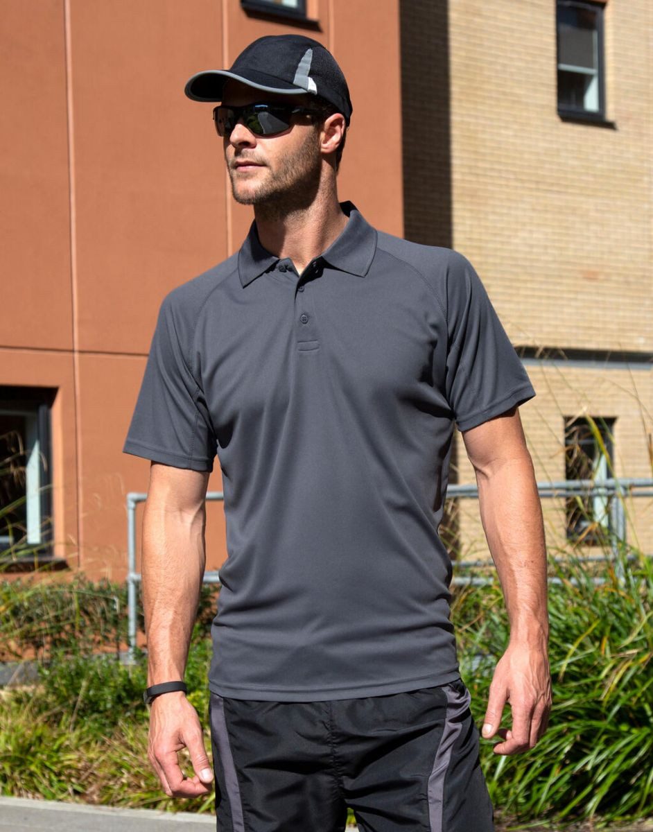SPIRO Poloshirt Herren Performance Aircool Polo, Polyester eye-bird-Mesh