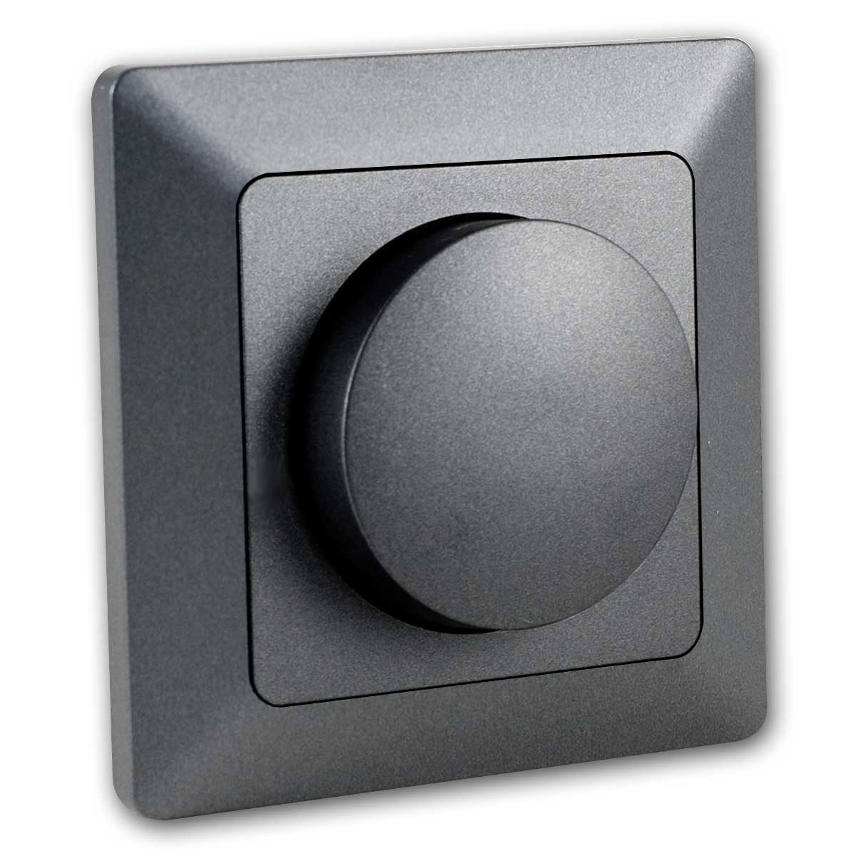 ChiliTec Drehdimmer MILOS Dimmer für LED Lampen anthrazit, mit Rahmen