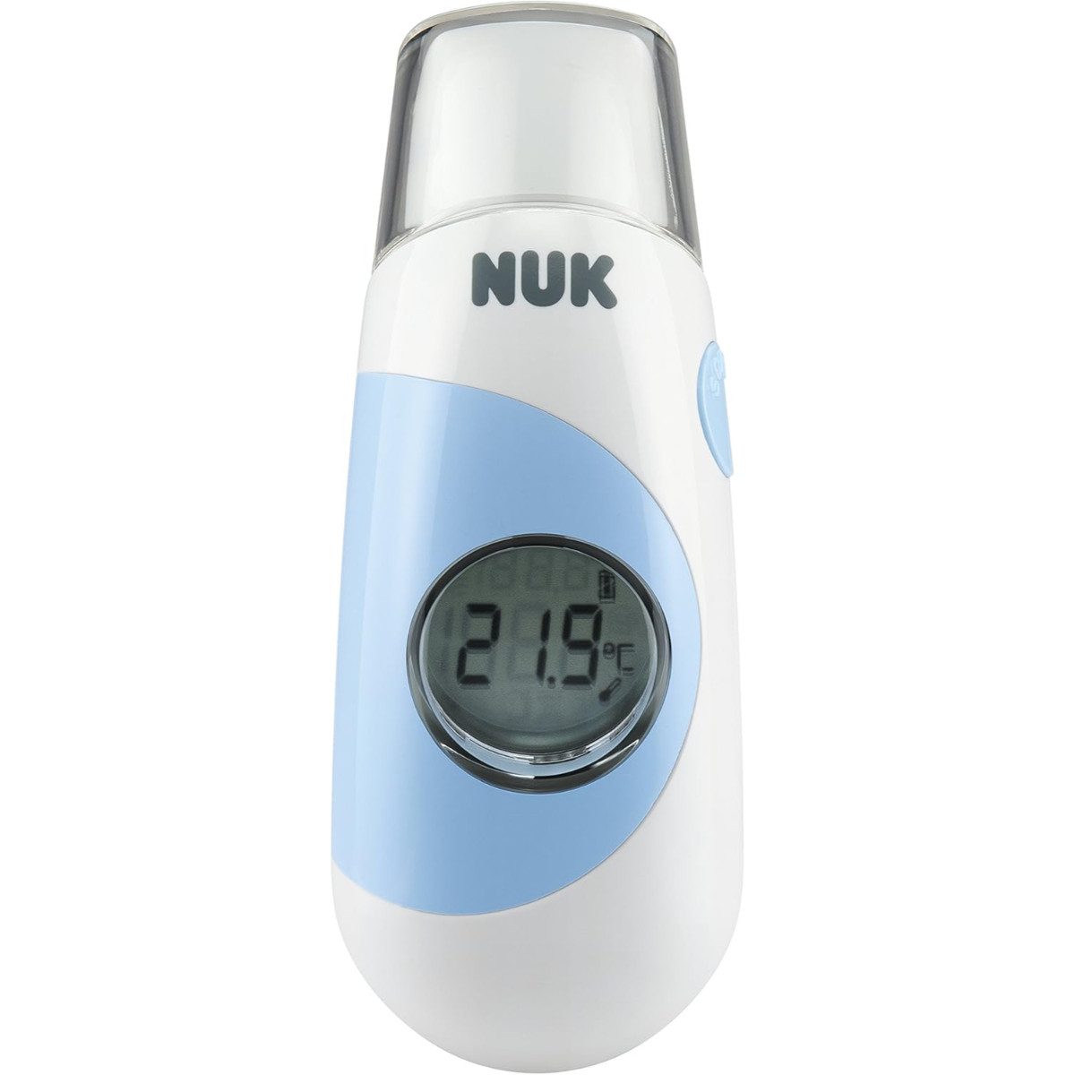 NUK Stirn-Fieberthermometer Baby digital mit gut lesbarem Display für Zuhause und Alltag, Einzelartikel 2-tlg., 1-teilig, Digitales Babythermometer