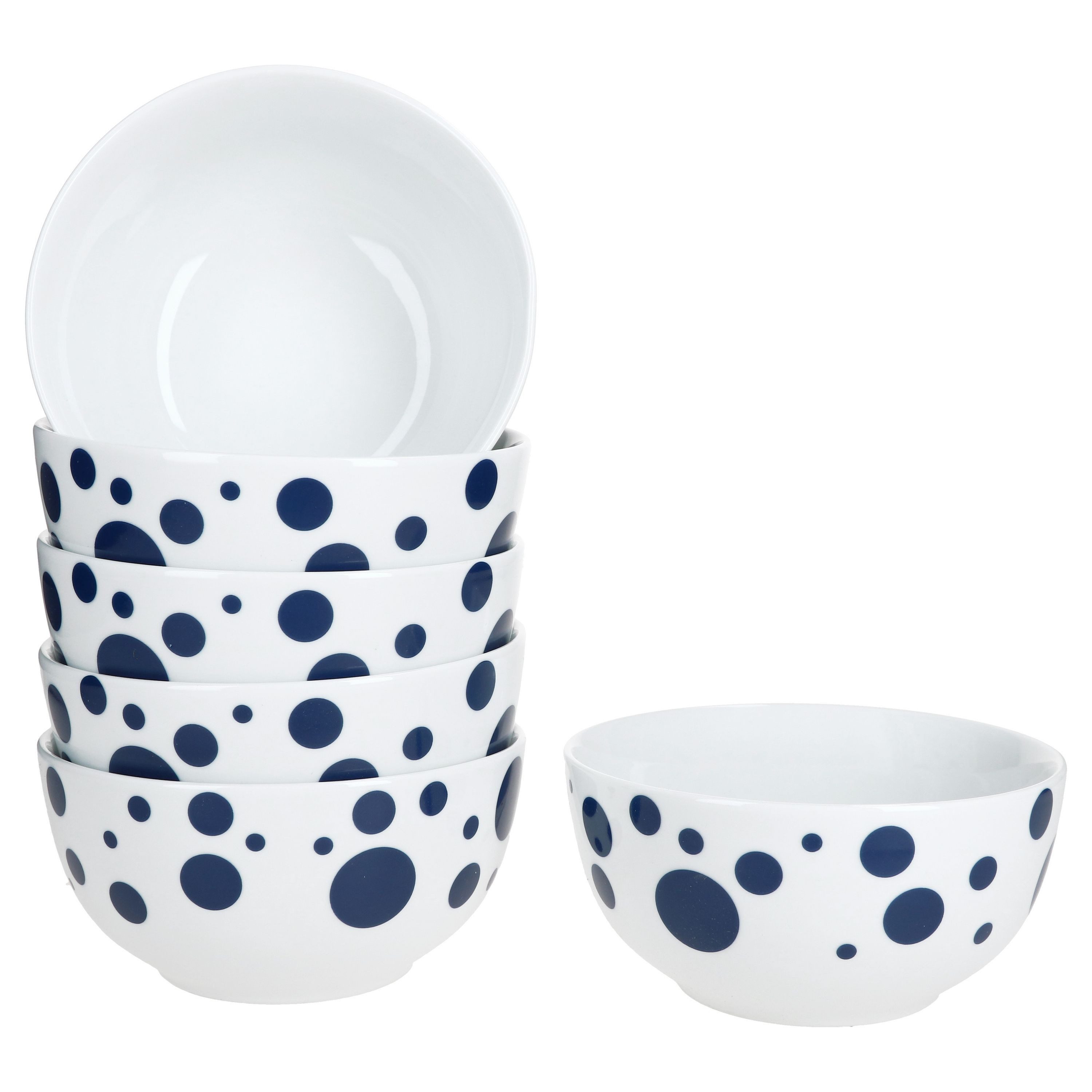 MamboCat Müslischale Pula dunkelblau 6x Müsli-Schale Ø14cm 400ml Porzellan 6 Personen, Porzellan