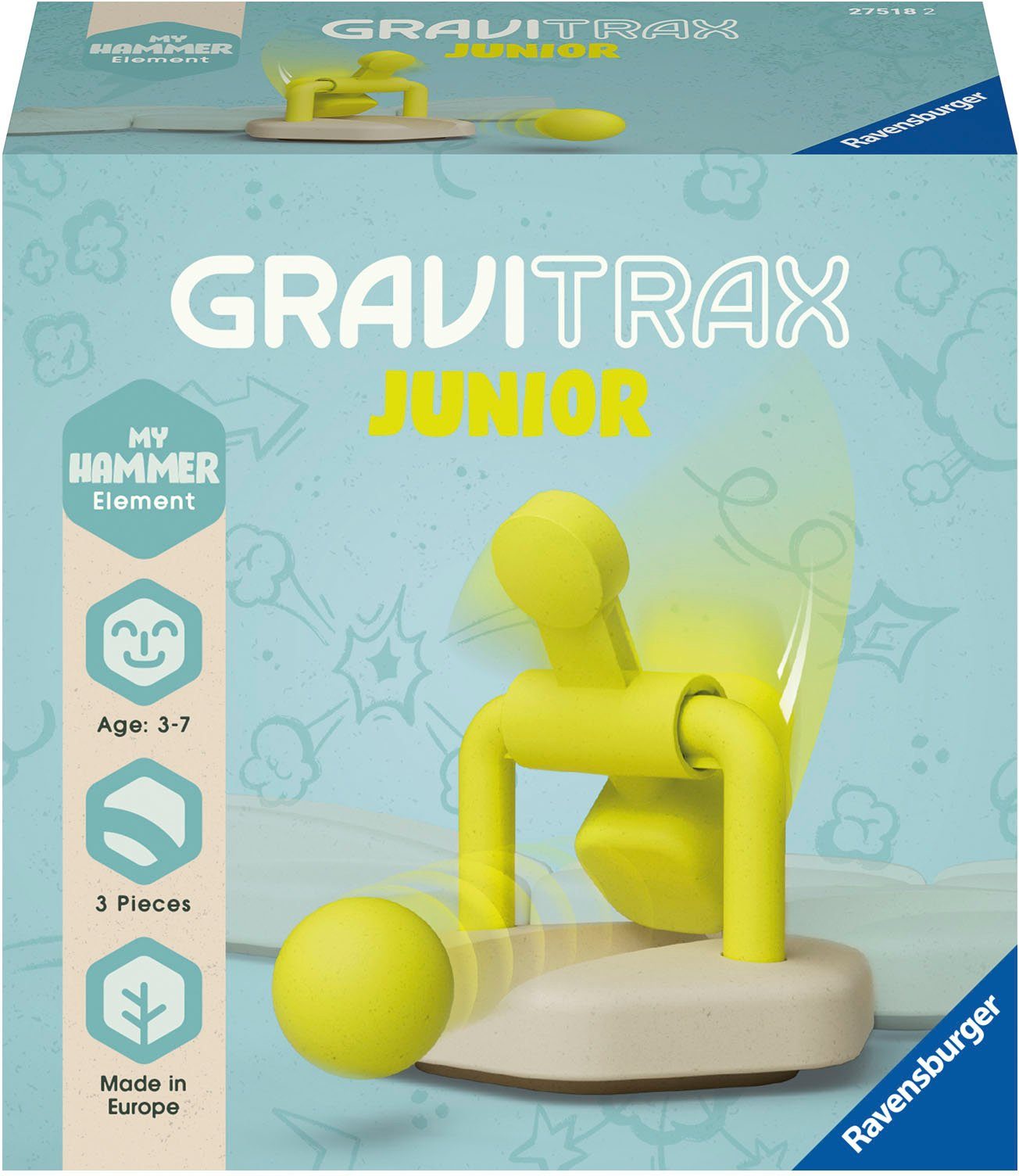 Ravensburger Kugelbahn-Bausatz GraviTrax Junior Element Hammer, Made in Eur günstig online kaufen