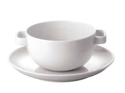 Rosenthal Tasse Moon Weiss Suppentasse 2tlg, Porzellan