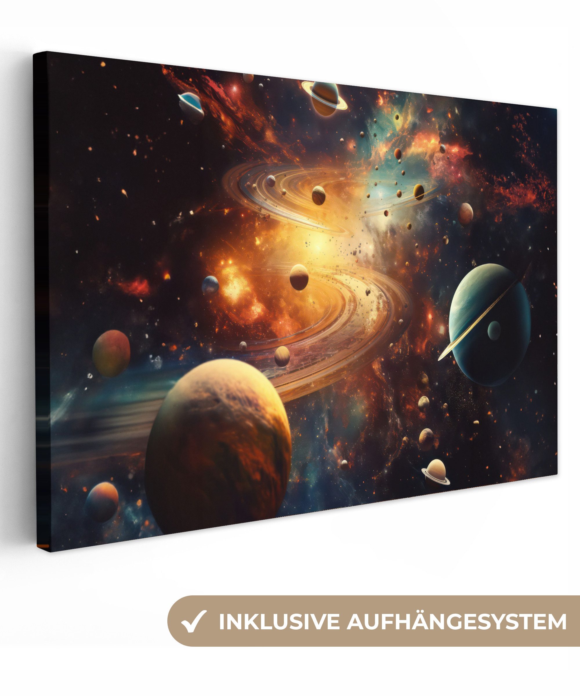 OneMillionCanvasses® Leinwandbild Galaxie - Weltraum - günstig online kaufen