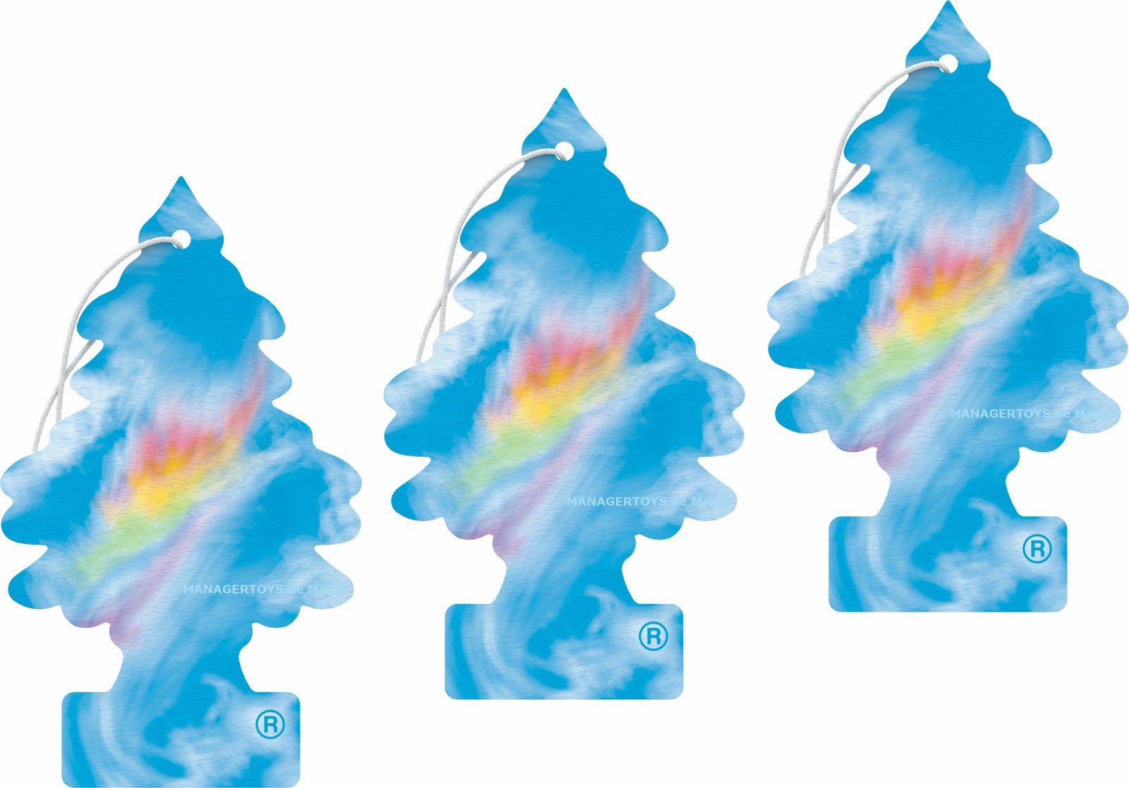 Wunder-Baum Raumduft Fire Rainbow 3er Duftbäumchen Wunderbaum Beere Apfel Melone