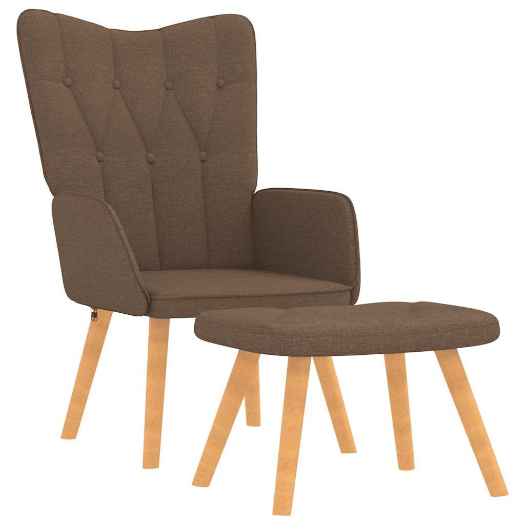 vidaXL Relaxsessel, Relaxsessel mit Hocker Braun günstig online kaufen