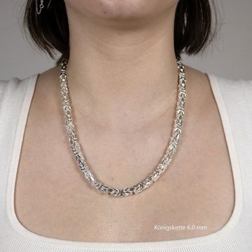 HOPLO Königskette Silberkette Königskette Länge 21cm - Breite 6,0mm - 925 Silber, Made in Germany