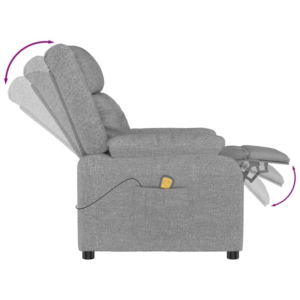 vidaXL Massagesessel Massagesessel Hellgrau Stoff (1-St)