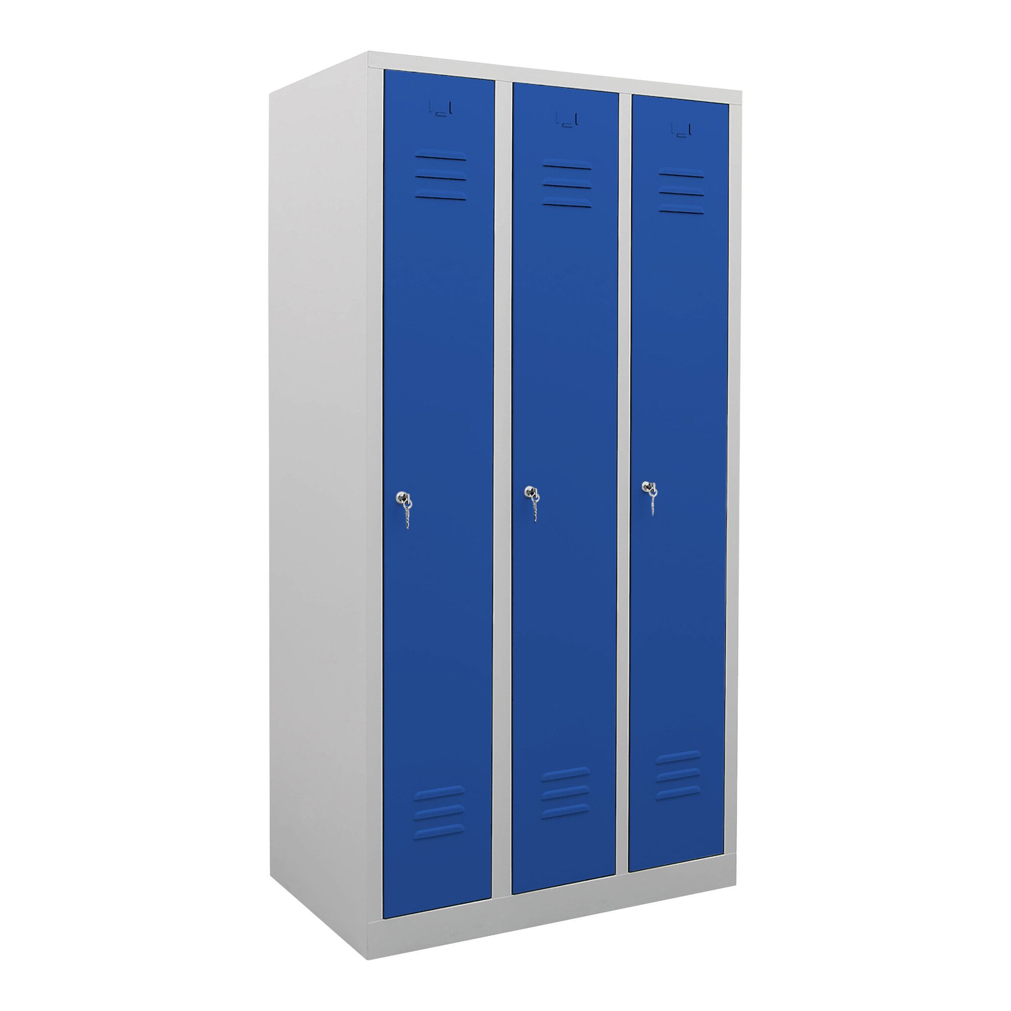 Stier STIER Garderobenspind 3 Abteile Maße 1800 x 870 x 500 mm enzianblau ab