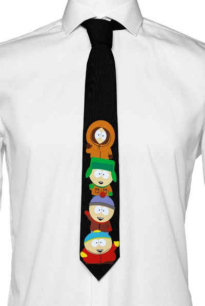 Opposuits Krawatte South Park Krawatte – The Boys Lustiger und auffallender Schlips mit den Gesichtern der South Park Ha