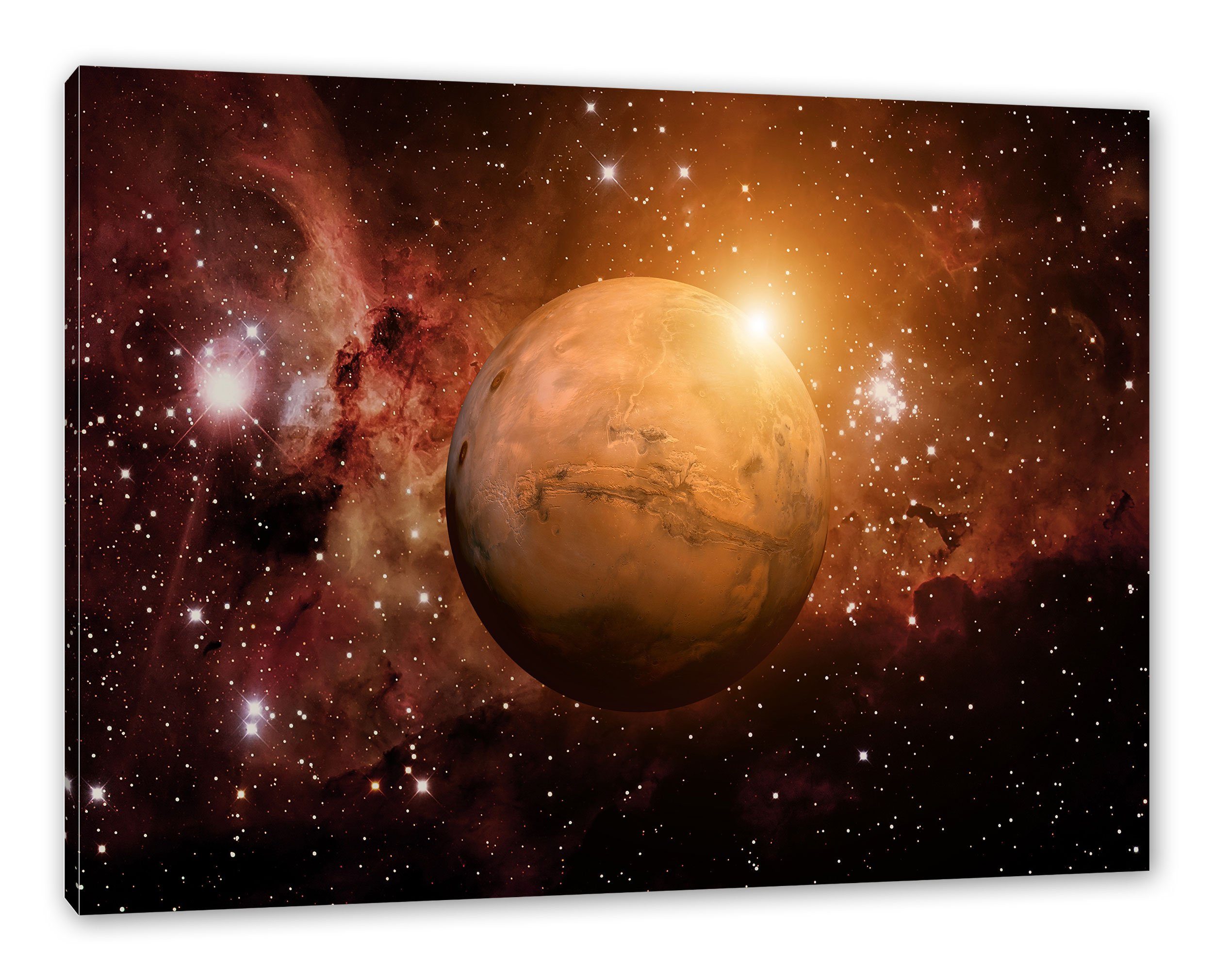 Leinwandbild Planet Mars im Universum