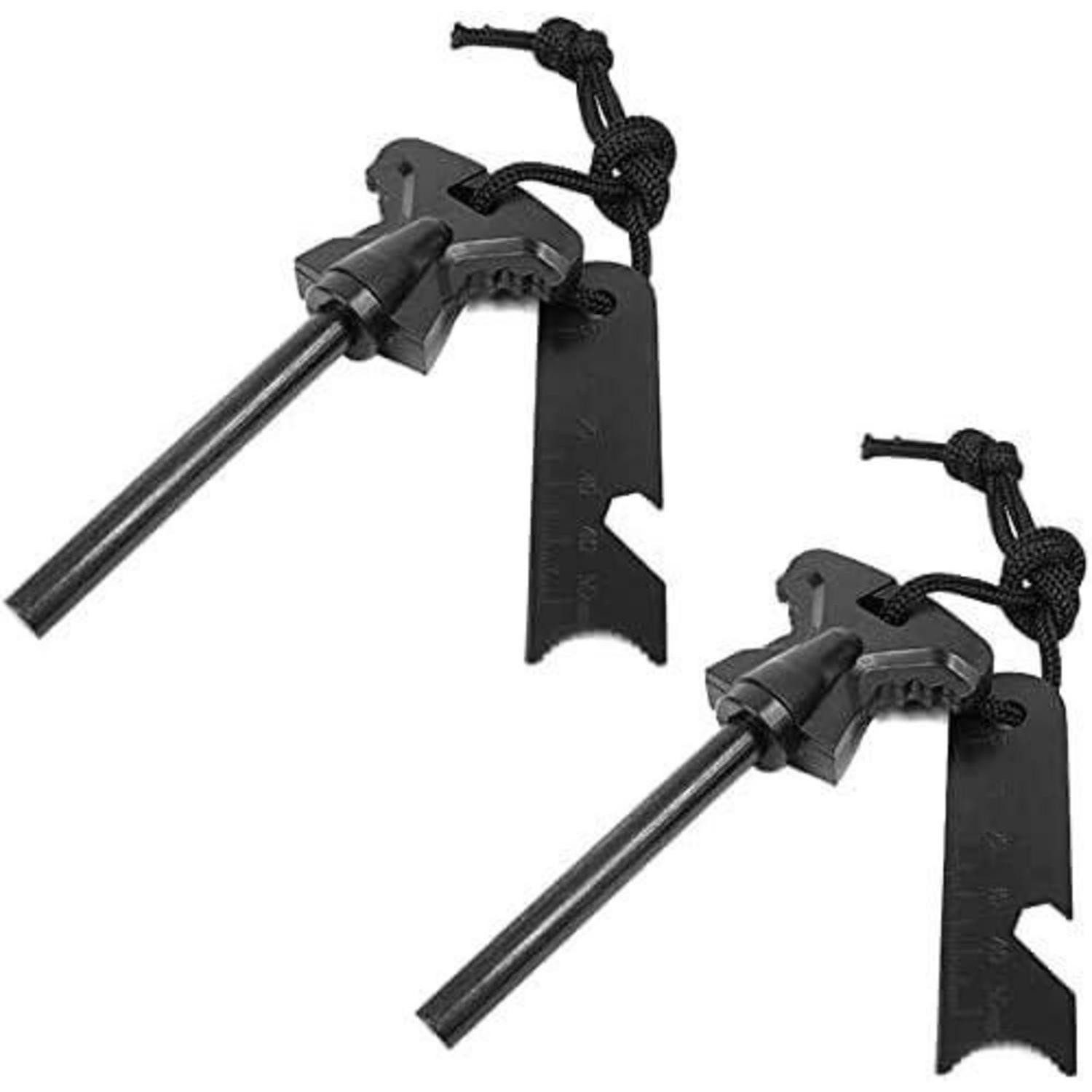 LNGJIN Stabanzünder 2 Stücke Feuerstarter Magnesium Camping Outdoor Survival