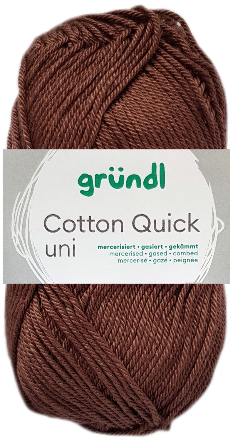 Gründl 50 Gramm Gründl Cotton Quick Uni Farbauswahl Häkelwolle