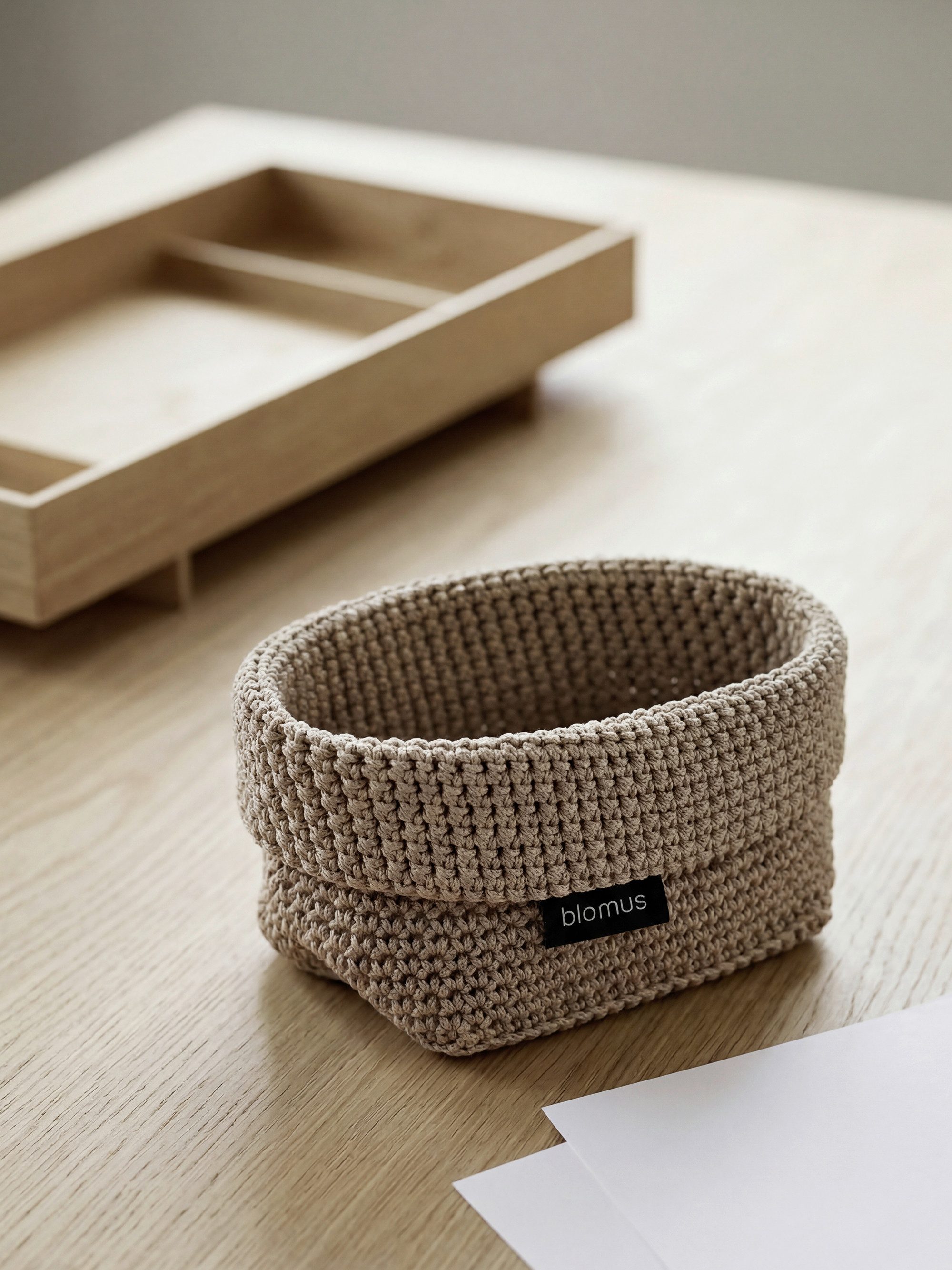 blomus Häkelkorb -TELA- aus Kunstfaser, Korb für Aufbewahrung: Modernes Design, hochwertige Verarbeitung, exklusive Optik