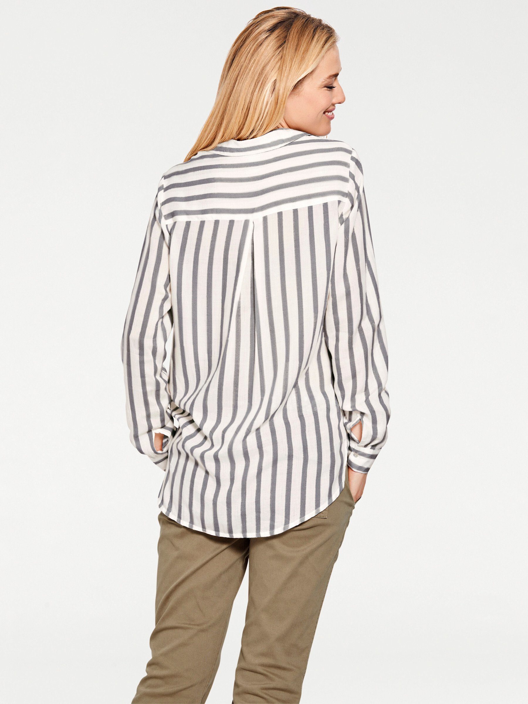heine Klassische Bluse Streifenbluse Langarm – Bild 4 von 5