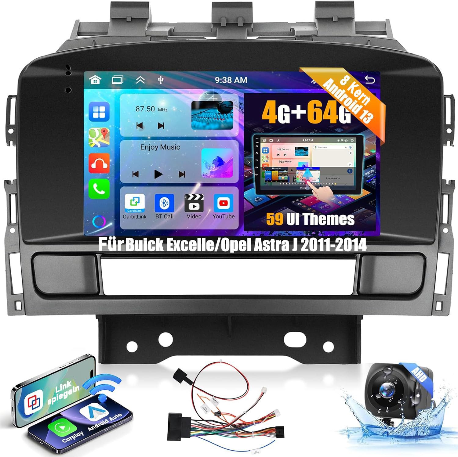 7" Für Buick Excelle /Opel Astra J CarPlay Android 15 4+64G/8+128GB Autoradio