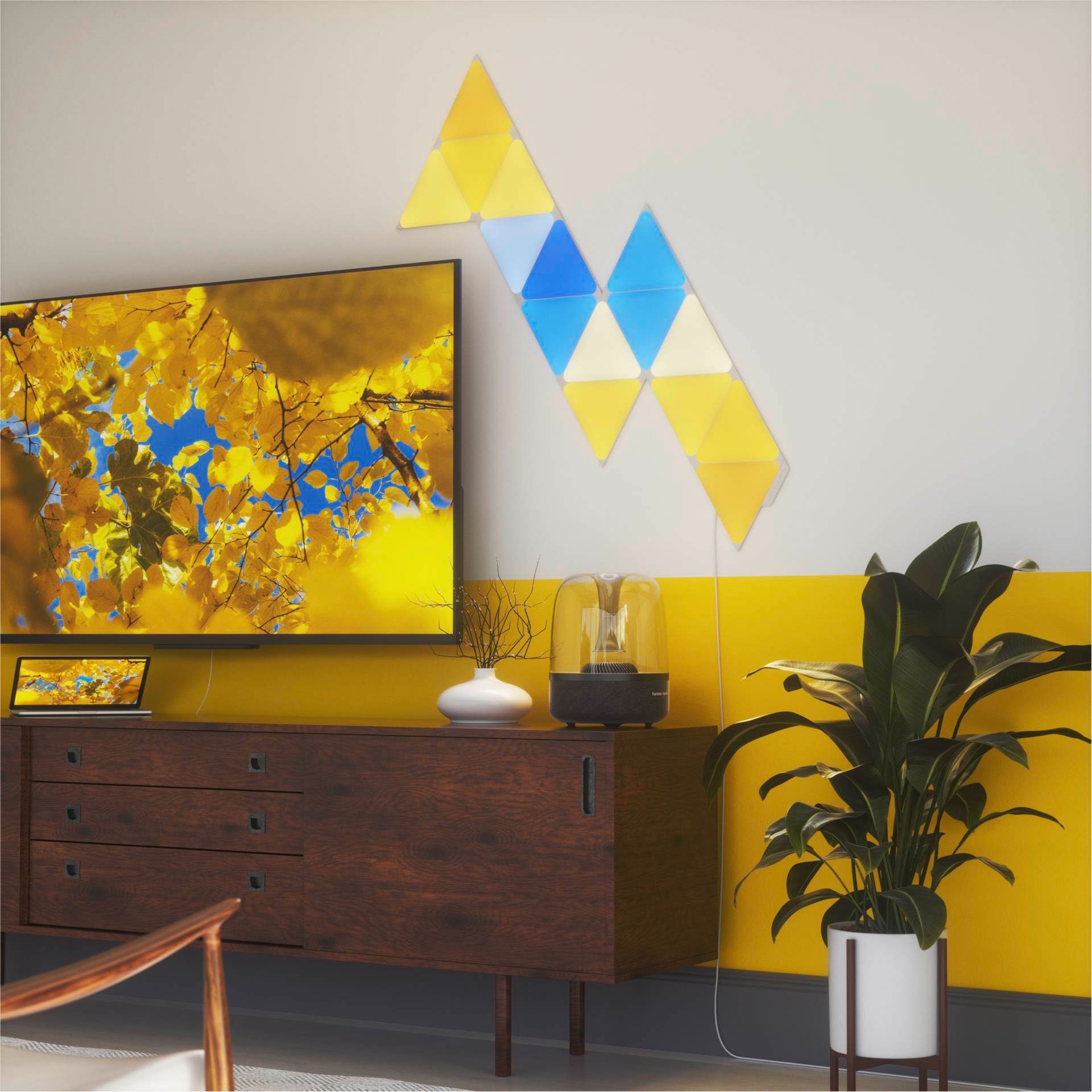 nanoleaf LED Panel LED fest Farbwechsler Triangles, integriert, Dimmfunktion