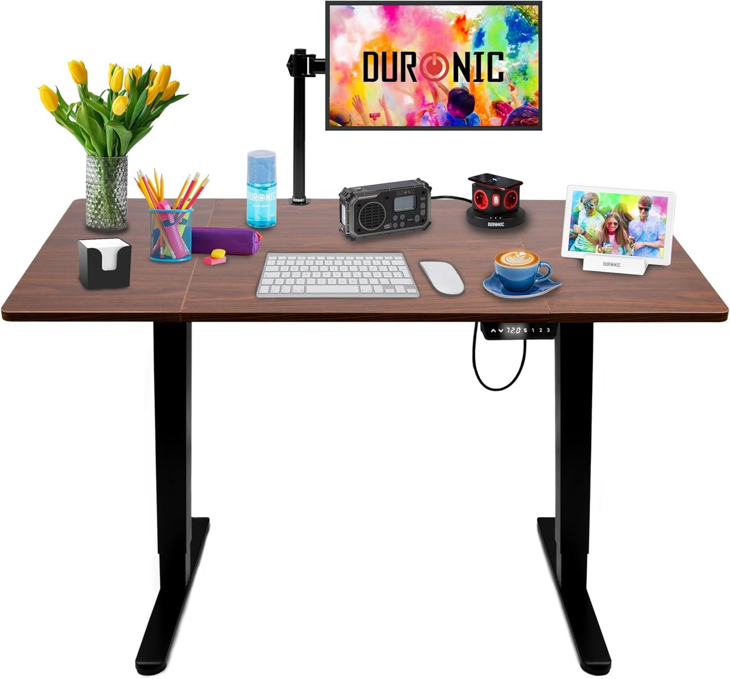 Duronic Schreibtisch, CD120 BT Höhenverstellbarer Schreibtisch, Computertisch für Gaming
