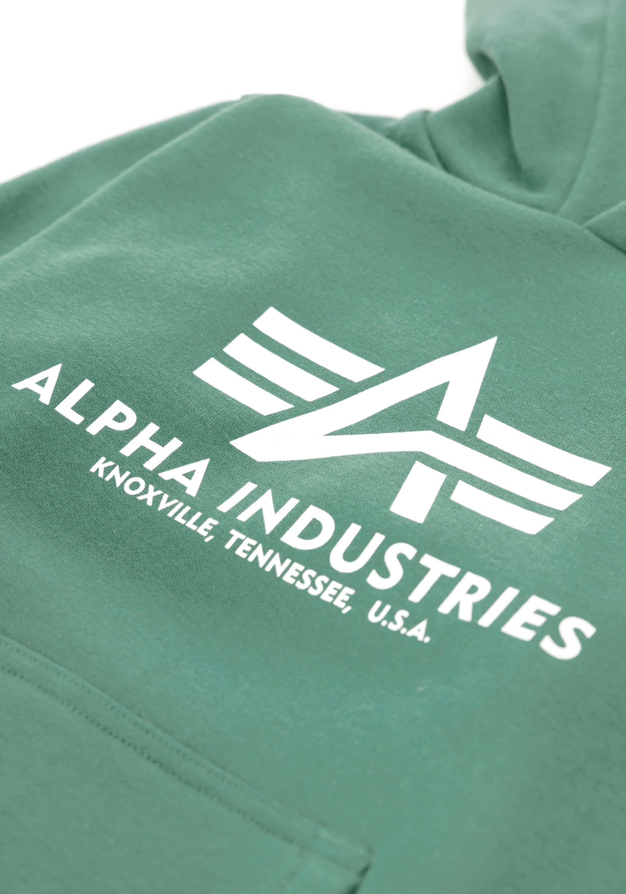 Alpha Industries Kapuzenshirt Hoody Basic Kids/Teens - green Alpha Hoodies ivy Industries Kids