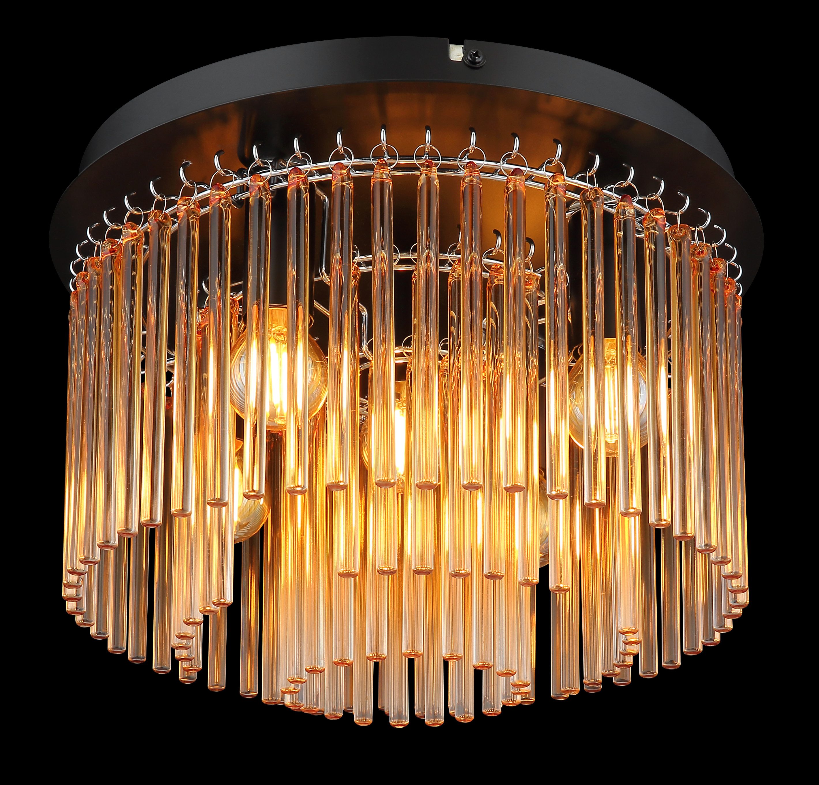 GLOBO LIGHTING Deckenleuchte GORLEY, ohne Leuchtmittel, Deckenleuchte/Glasstäbe/Wohnzimmer/Esszimmer
