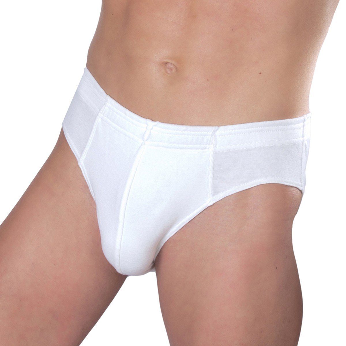 HERMKO Slip 3300 Bio-Baumwolle, Sport Slip ohne Eingriff, Dehnbund, hautnaher Schnitt