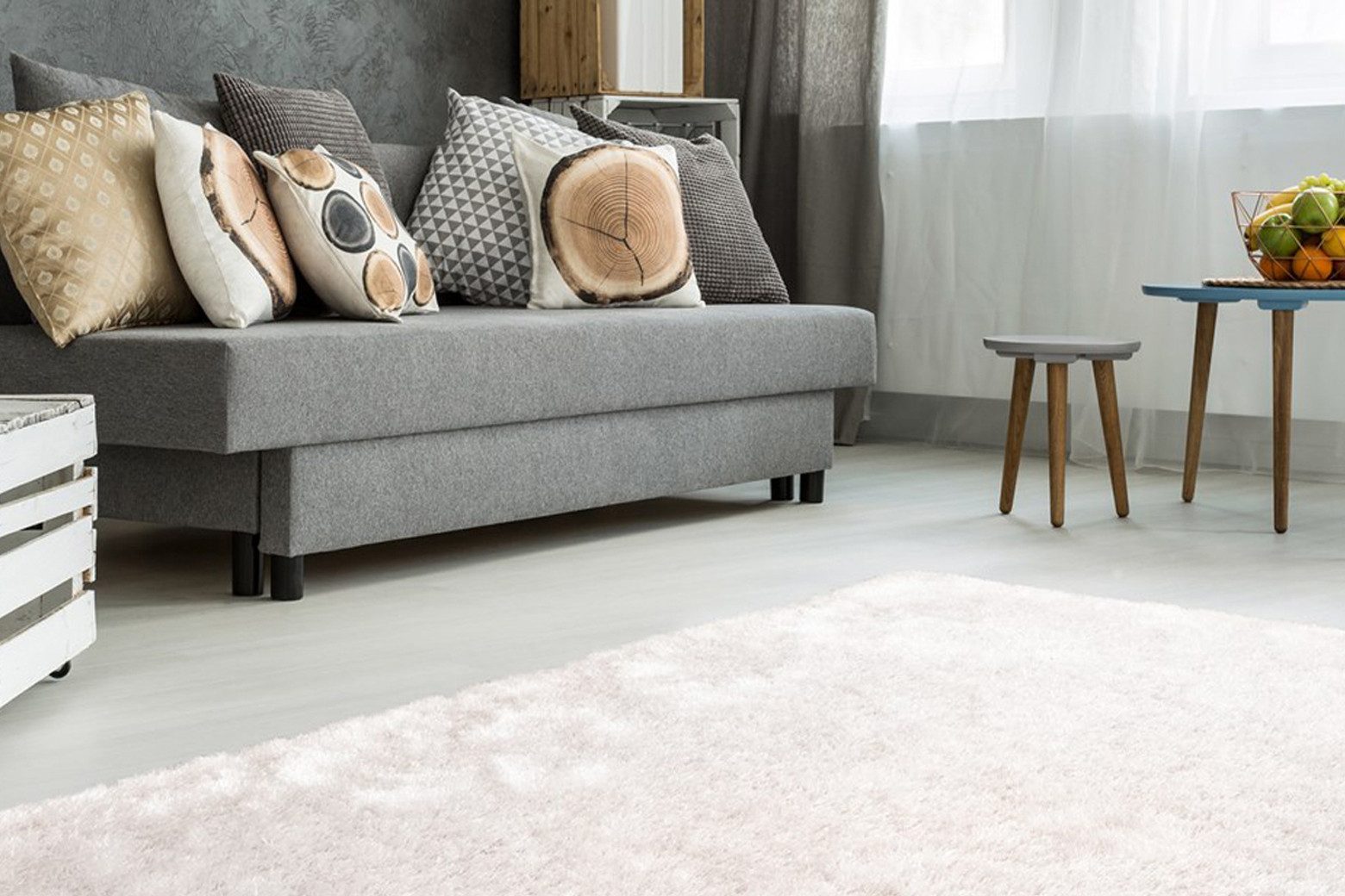 Bruno Banani Hochflor-Teppich Alga, rechteckig, Höhe: 40 mm, Uni, Shaggy, Langflor, besonders weich und kuschelig, Wohnzimmer