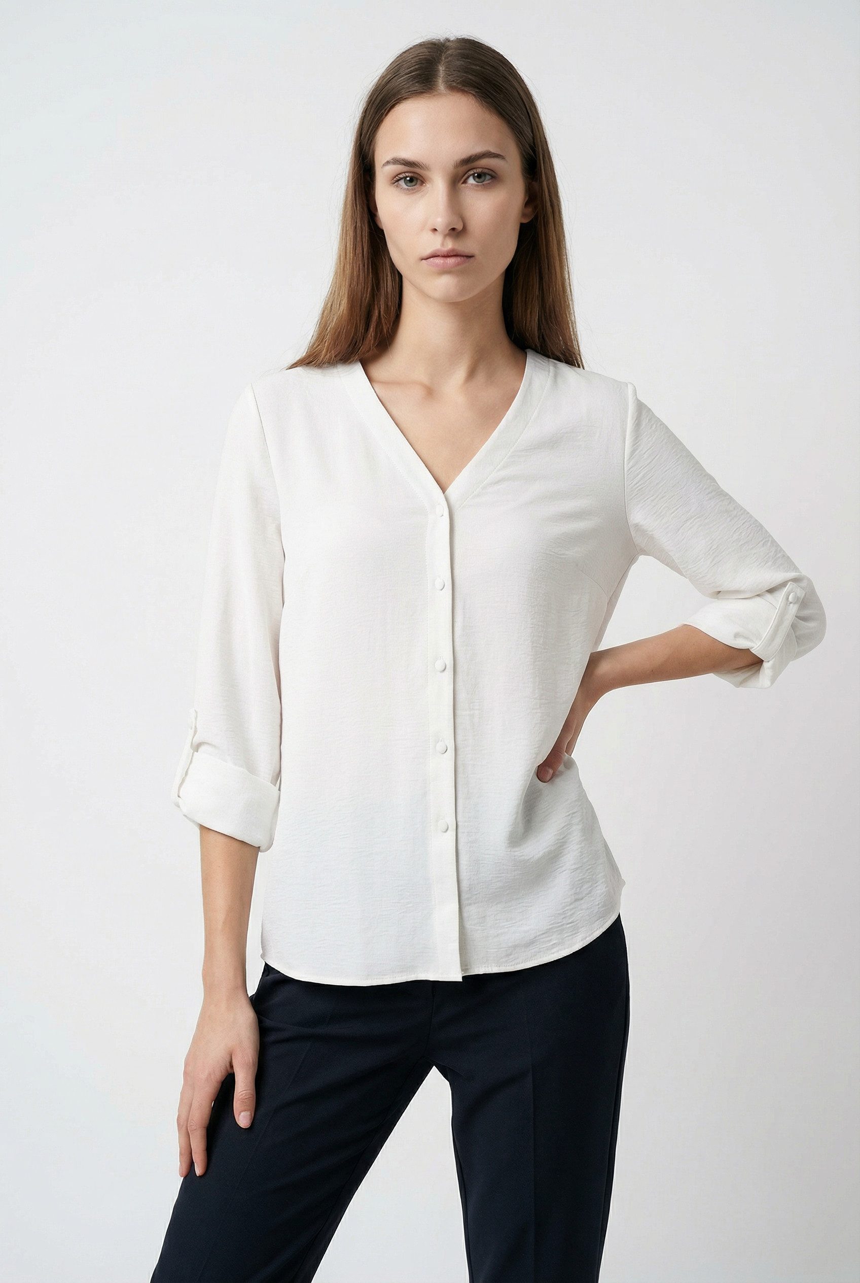 ONLY Shirtbluse ONLJANA METTE V-NECK LS SHIRT NOOS WVN