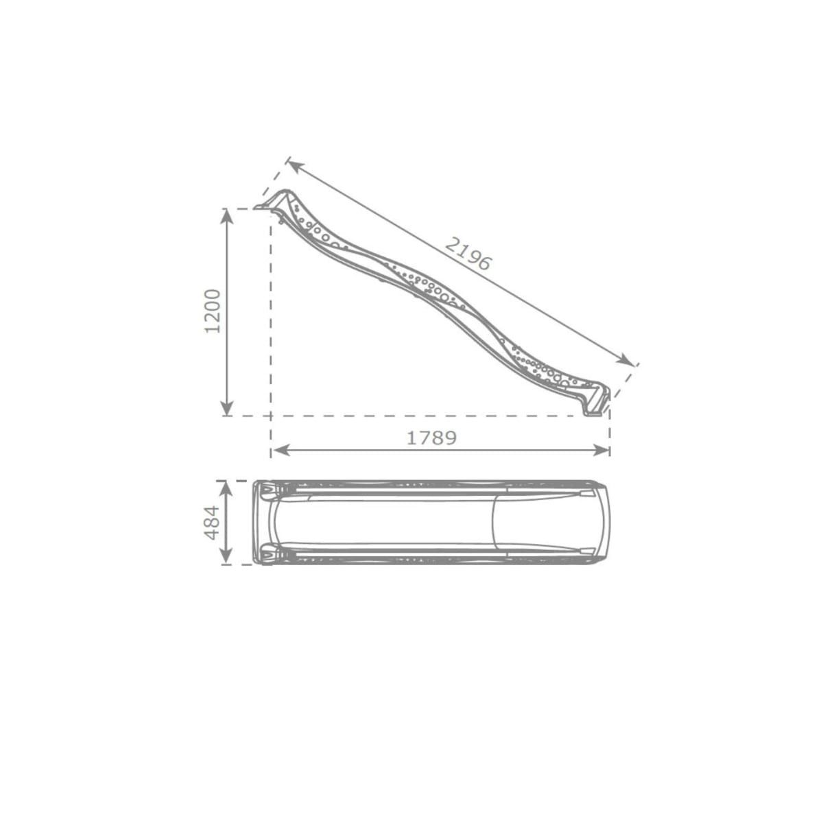 KBT Rutsche Wellenrutsche Yulvo 219 cm rot