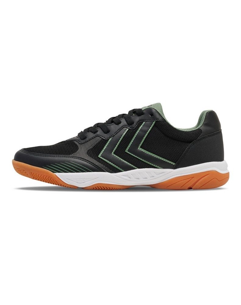 hummel Hallen-Indoorschuhe AEROTEAM III schwarz/grün Herren Badmintonschuh