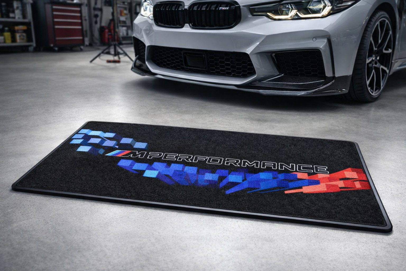 BMW Teppich BMW M Performance Pit Lane Matte Garagenmatte Werkstattmatte Teppich