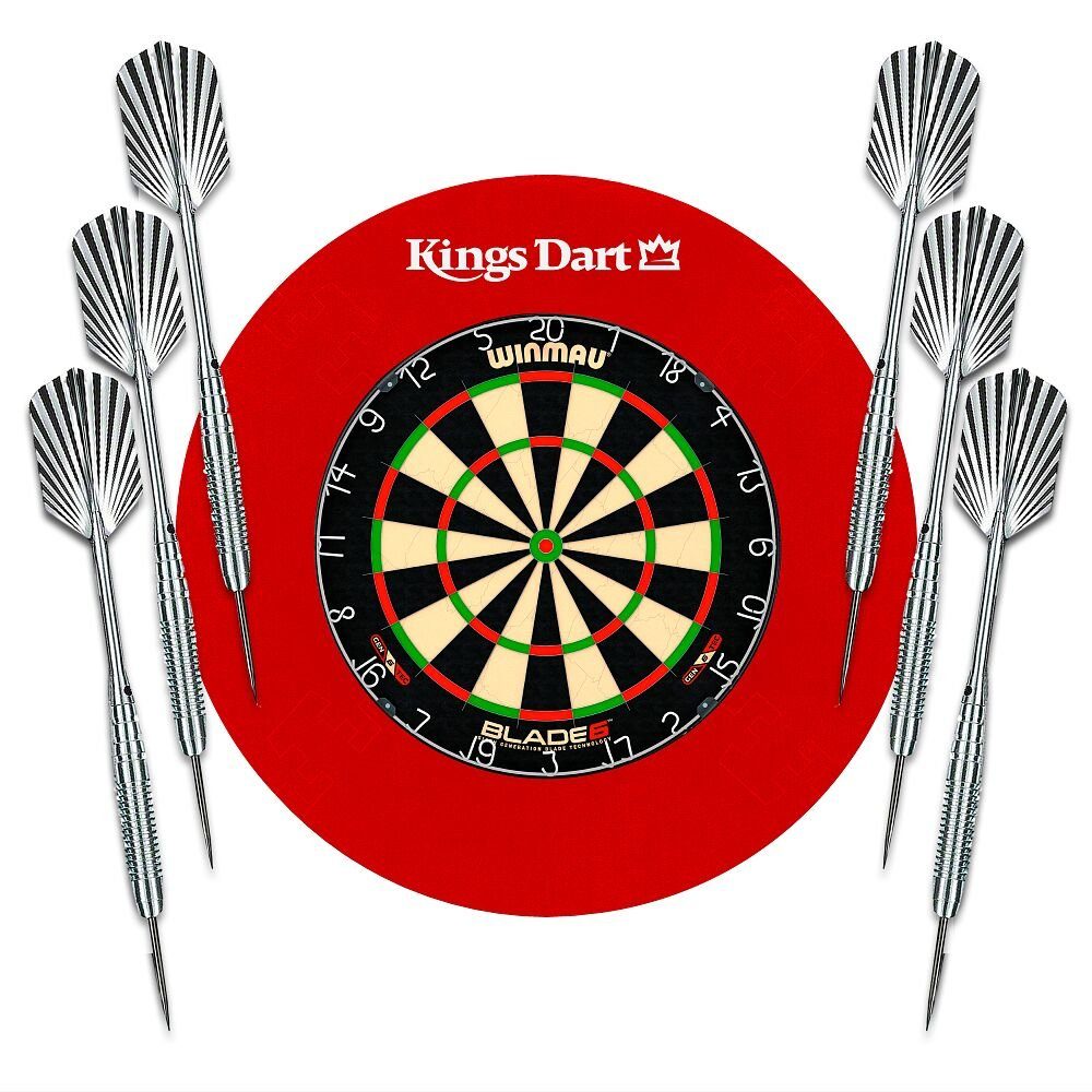 Kings Dart Dartscheibe Dart-Set Two Winmau Dartboard Blade 6, Turnierdartscheibe nach WDF-Standard