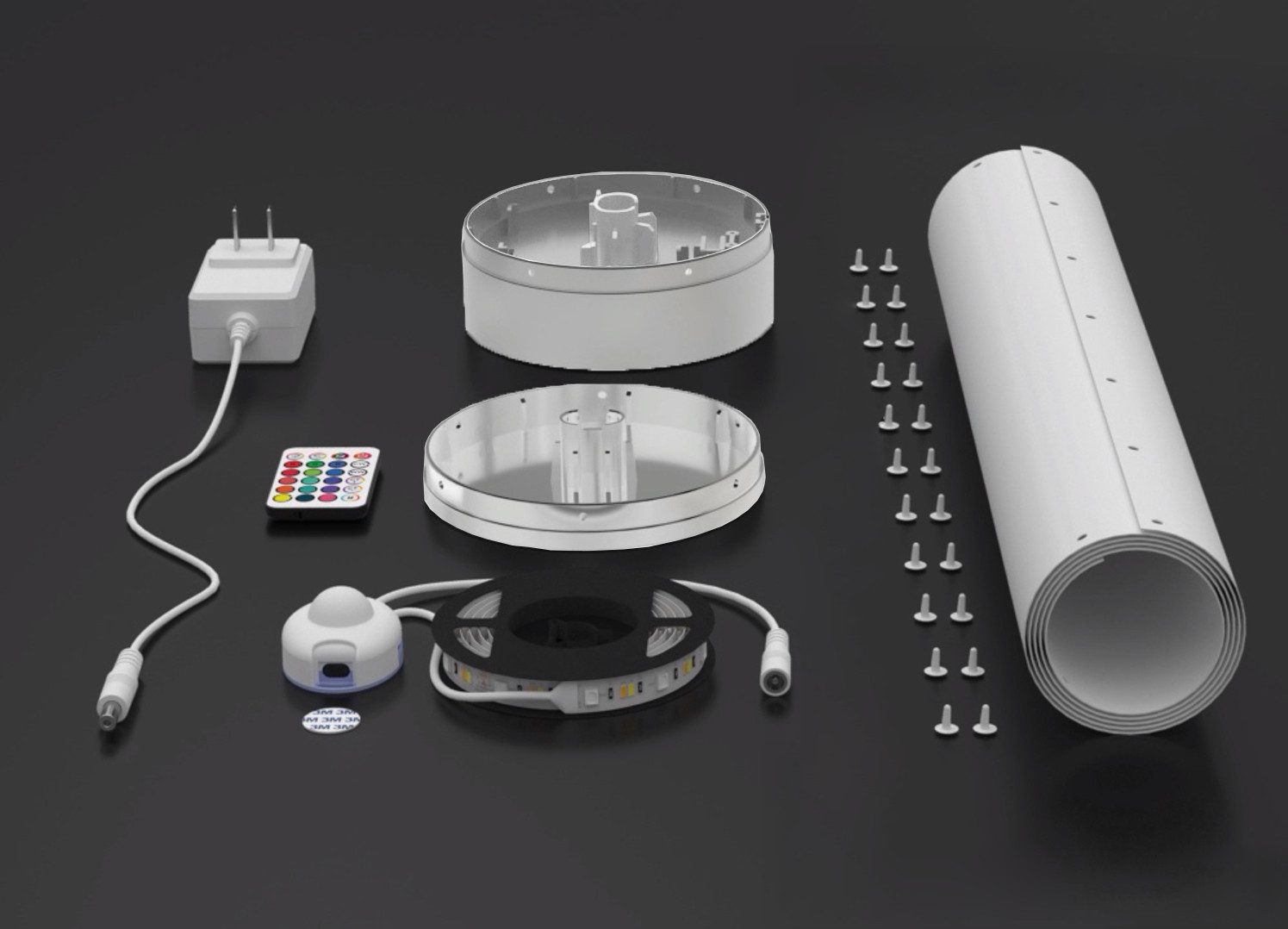 Northpoint LED Stehlampe DIY Bausatz Digitale Lichtsäule RGB Soundsensor dimmbar