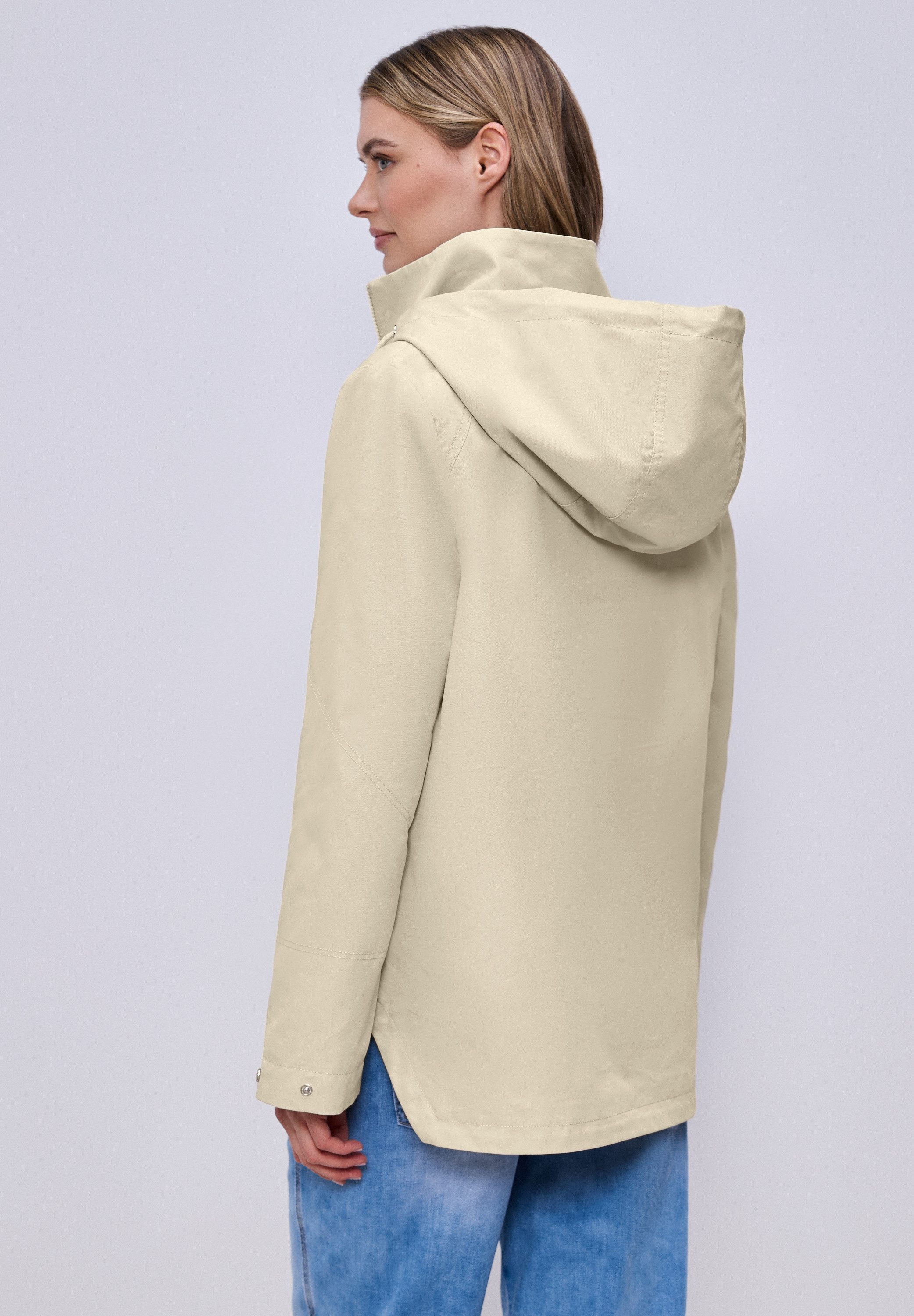 STREET ONE Parka mit seitlichen Zipper‑Taschen und Nieten‑Details an den Ärmeln